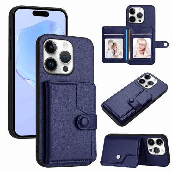 Button Card Bag RFID Anti-theft Phone Case