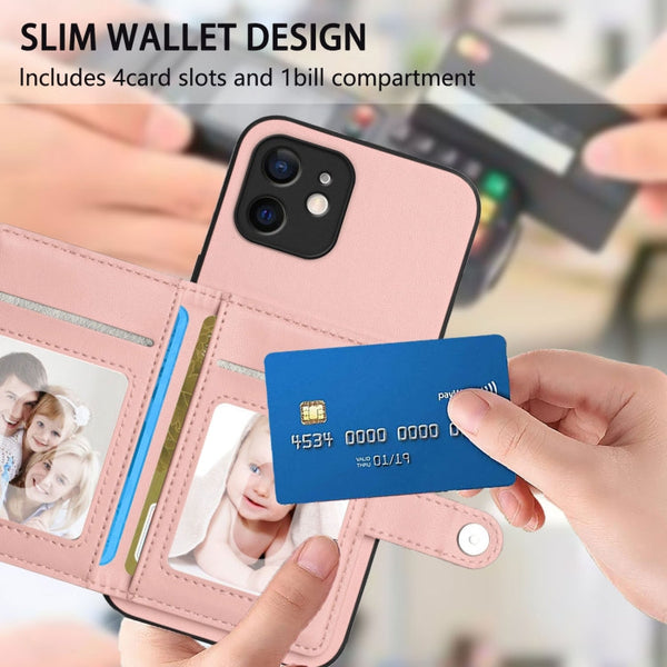 Button Card Bag RFID Anti-theft Phone Case