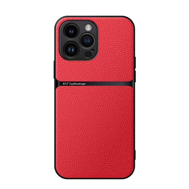 Litchi Leather Magnetic Full Coverage Shockproof Phone Case, For iPhone 16e, For iPhone 16 Pro Max, For iPhone 16 Pro, For iPhone 16 Plus