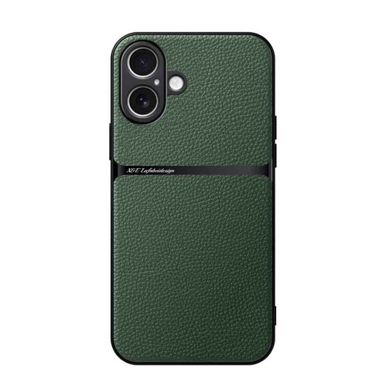 Litchi Leather Magnetic Full Coverage Shockproof Phone Case, For iPhone 16, For iPhone 15 Pro Max, For iPhone 15 Pro, For iPhone 15 Plus