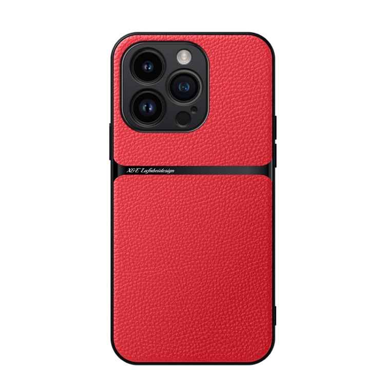 Litchi Leather Magnetic Full Coverage Shockproof Phone Case, For iPhone 16, For iPhone 15 Pro Max, For iPhone 15 Pro, For iPhone 15 Plus