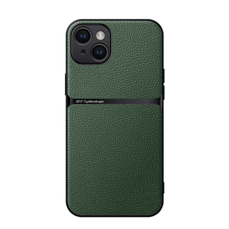 Litchi Leather Magnetic Full Coverage Shockproof Phone Case, For iPhone 16, For iPhone 15 Pro Max, For iPhone 15 Pro, For iPhone 15 Plus
