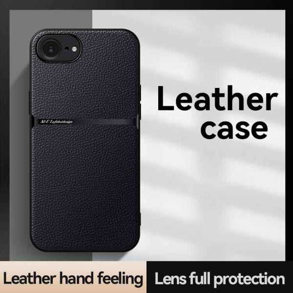Litchi Leather Magnetic Full Coverage Shockproof Phone Case, For iPhone 16e, For iPhone 16 Pro Max, For iPhone 16 Pro, For iPhone 16 Plus