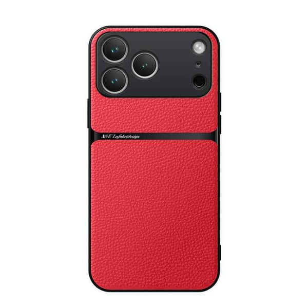 Litchi Leather Magnetic Full Coverage Shockproof Phone Case, For iPhone 17 Pro Max, For iPhone 17 Pro, For iPhone 17, For iPhone Air