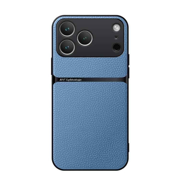Litchi Leather Magnetic Full Coverage Shockproof Phone Case, For iPhone 17 Pro Max, For iPhone 17 Pro, For iPhone 17, For iPhone Air