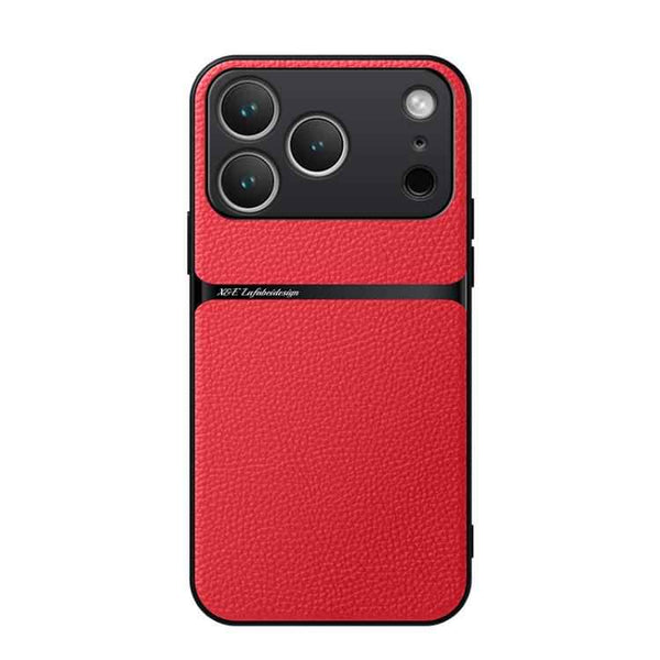 Litchi Leather Magnetic Full Coverage Shockproof Phone Case, For iPhone 17 Pro Max, For iPhone 17 Pro, For iPhone 17, For iPhone Air