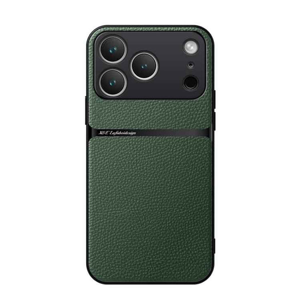 Litchi Leather Magnetic Full Coverage Shockproof Phone Case, For iPhone 17 Pro Max, For iPhone 17 Pro, For iPhone 17, For iPhone Air