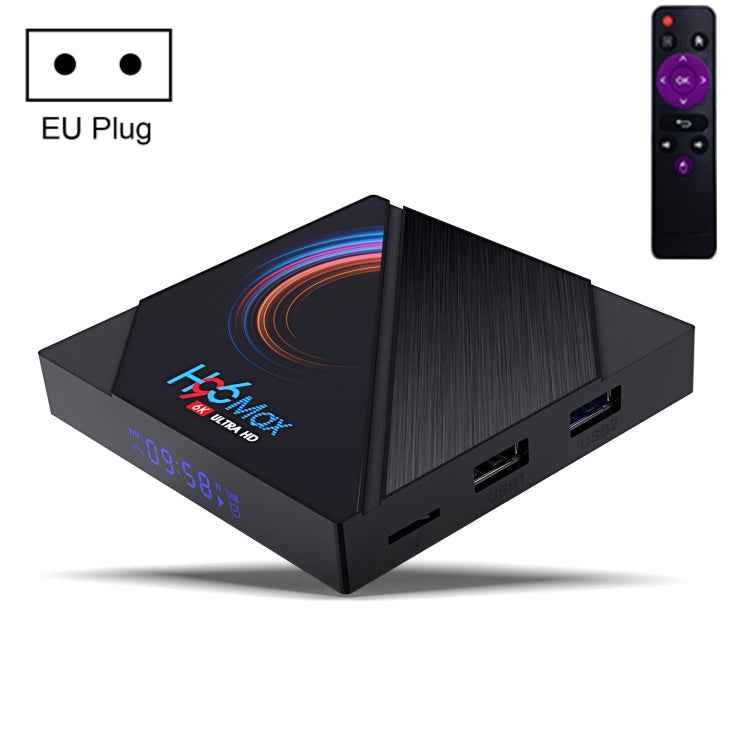 H96 Max 6K Ultra HD Android 10.0 TV Box, 2GB+16GB, Allwinner H616, EU Plug