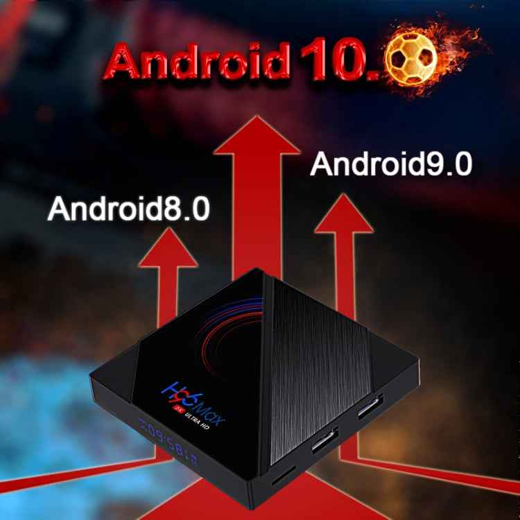 H96 Max 6K Ultra HD Android 10.0 TV Box, 2GB+16GB, Allwinner H616, EU Plug