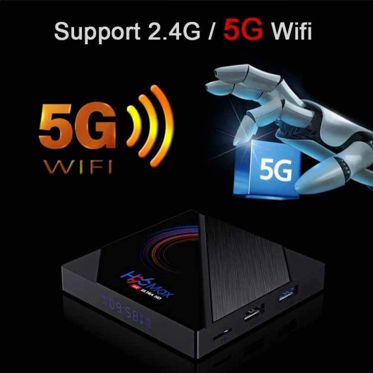 H96 Max 6K Ultra HD Android 10.0 TV Box, 2GB+16GB, Allwinner H616, EU Plug