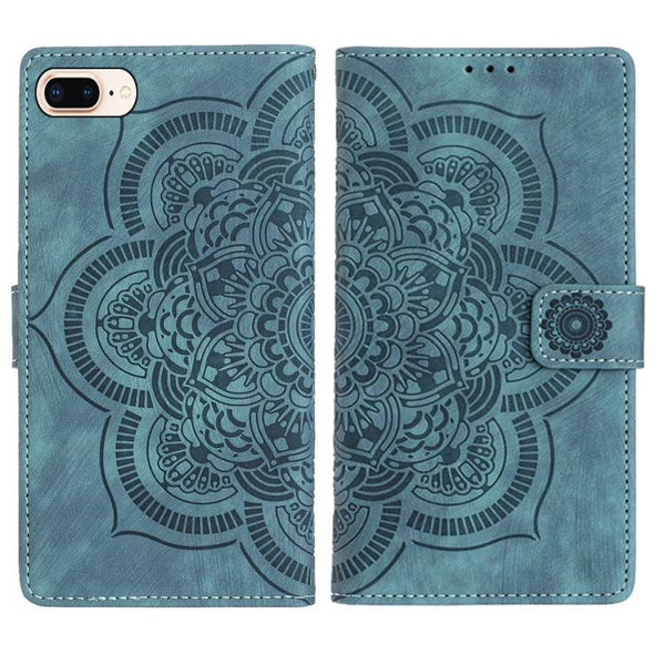 Mandala Embossed Retro Frosted Leather Phone Case