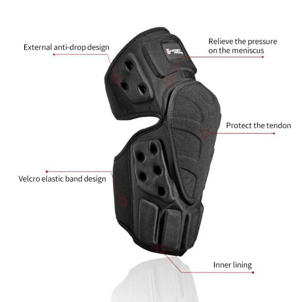 GHOST RACING GH-HX03 1 Pair Motorcycle Protective Gear Kevlar Racing Cold-proof Windproof Knee Pads