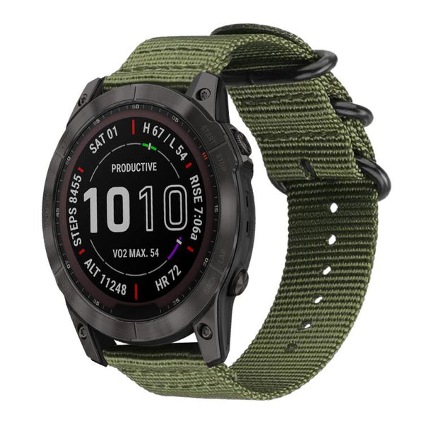 xDfind Ring Buckle Nylon Canvas Watch Band