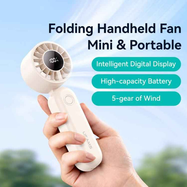 USAMS ZB352 Digital Display Folding Handheld Mini Fan