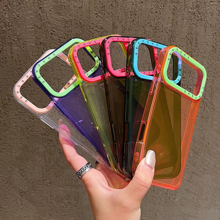 Color Contrast Lens Frame Transparent TPU Phone Case