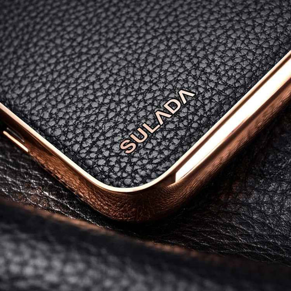 SULADA Litchi Texture Leather Electroplated Shckproof Protective Case, For iPhone 11 Pro, For iPhone 11, For iPhone 11 Pro Max