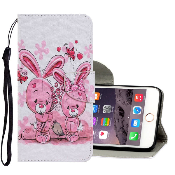 Coloured Drawing Pattern Horizontal Flip PU Leather Case with Holder & Card Slots & Wallet & Lanyard, For iPhone 6 Plus & 6s Plus