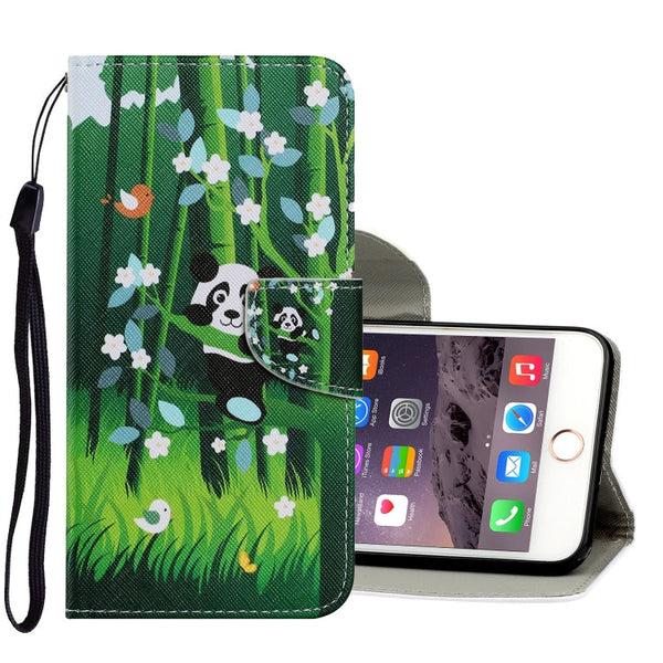Coloured Drawing Pattern Horizontal Flip PU Leather Case with Holder & Card Slots & Wallet & Lanyard, For iPhone 6 Plus & 6s Plus