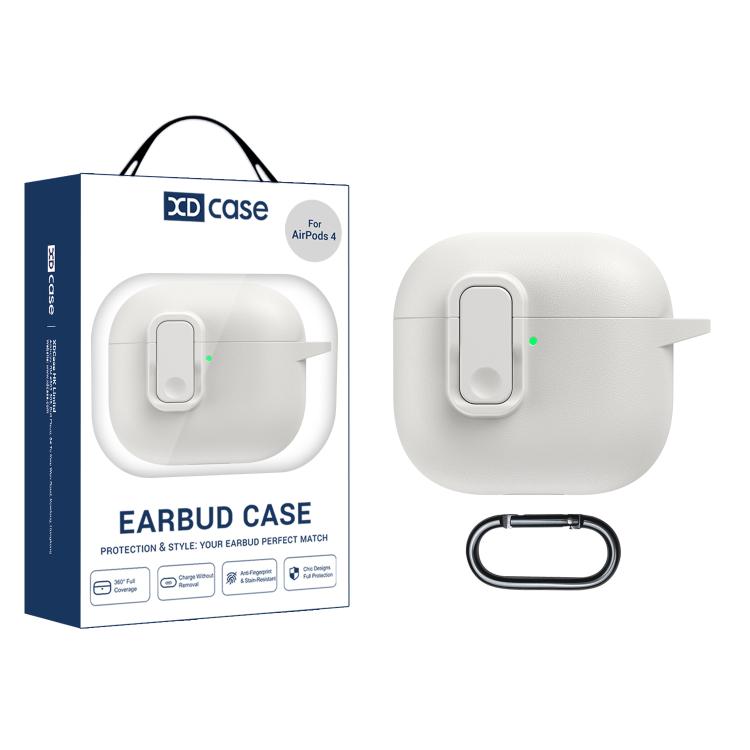 XDcase Faux Leather Texture Security Lock TPU Earbud Case, For AirPods Pro 3, For AirPods 4, For AirPods Pro 2 / 1