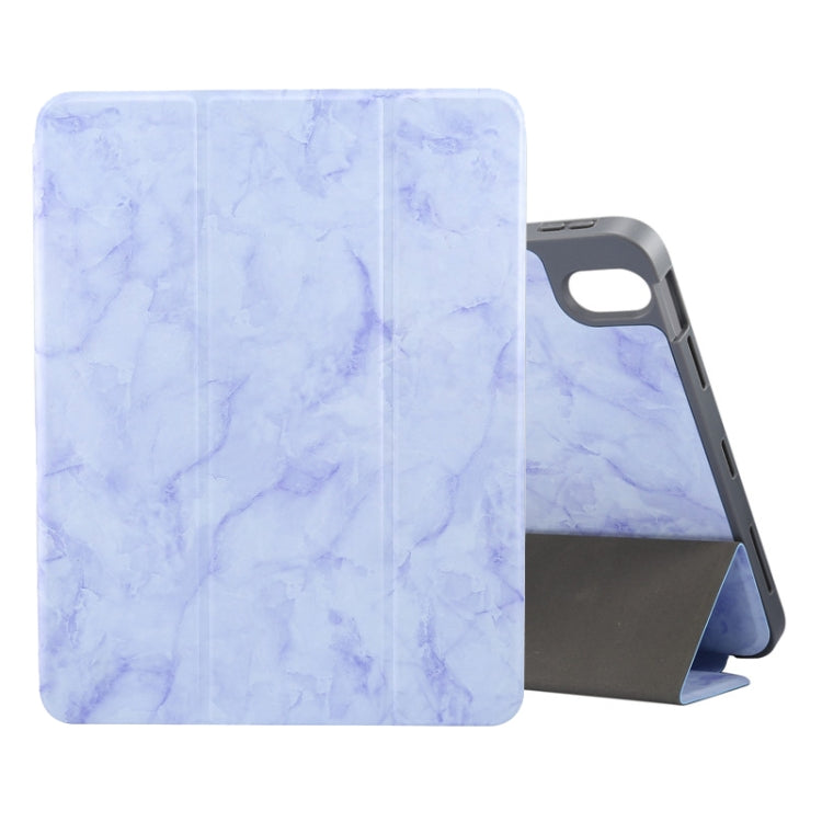 Marble Texture Pattern Horizontal Flip Leather Case, with Three-folding Holder & Sleep / Wake-up