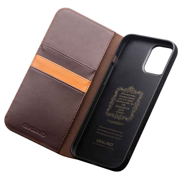 QIALINO Business Horizontal Flip Leather Case with Holder & Card Slots & Wallet, For iPhone 12 mini, For iPhone 12 / 12 Pro, For iPhone 12 Pro Max