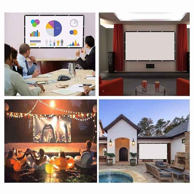 Simple Folding Thin Polyester Projector Film Curtain, Size:72 inch (16:9) Projection Area: 159x90cm