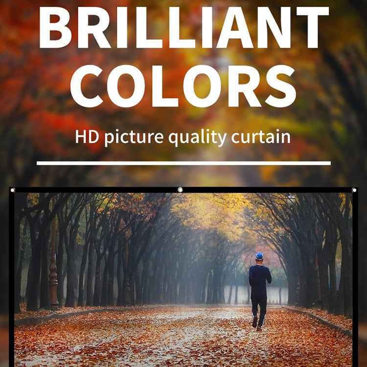 Simple Folding Thin Polyester Projector Film Curtain, Size:72 inch (16:9) Projection Area: 159x90cm