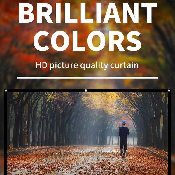 Simple Folding Thin Polyester Projector Film Curtain, Size:72 inch (16:9) Projection Area: 159x90cm