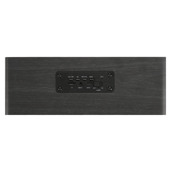 M5C Subwoofer Wooden Clock Bluetooth 4.2 Speaker, Support TF Card & 3.5mm AUX & FM Radio