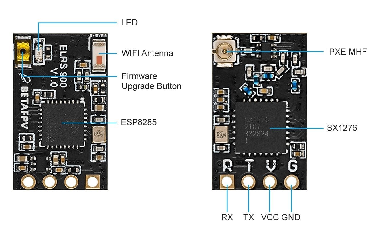 BetaFPV ELRS Nano Receiver (2.4Ghz / 868Mhz)