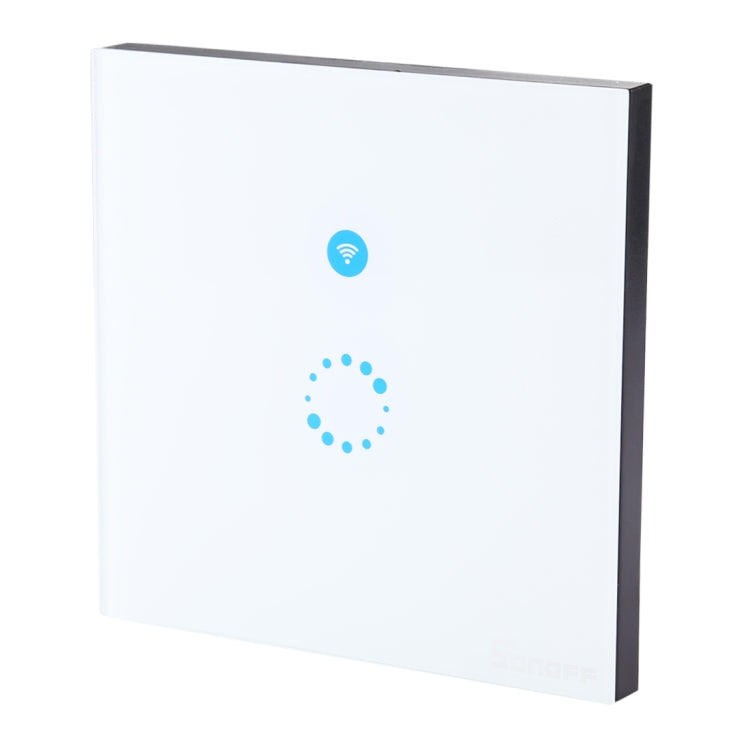 Sonoff  Touch 86mm 1 Gang Tempered Glass Panel Wall Switch Smart Home Light Touch Switch, Compatible with Alexa and Google Home, AC 90V-250V 400W 2A, 86mm