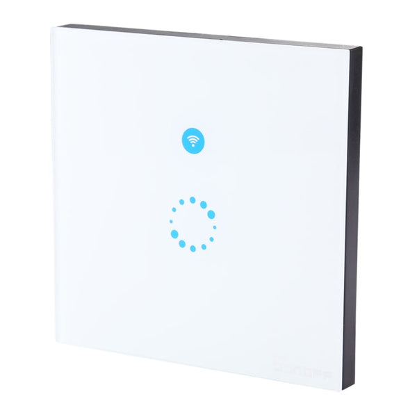 Sonoff  Touch 86mm 1 Gang Tempered Glass Panel Wall Switch Smart Home Light Touch Switch, Compatible with Alexa and Google Home, AC 90V-250V 400W 2A, 86mm