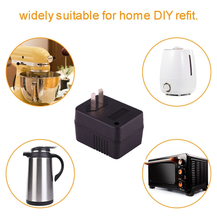 220V to 110V 50W AC Power Socket Adapter,  EU/US Plug to US Plug, 220V to 110V 50W