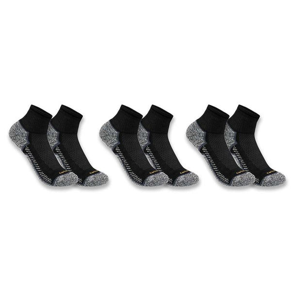Carhartt SQ5283M FORCE Midweight Quarter Sock 3 Pack