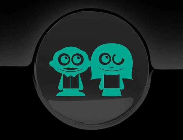Adorable Parents Fuel Cap Car Sticker