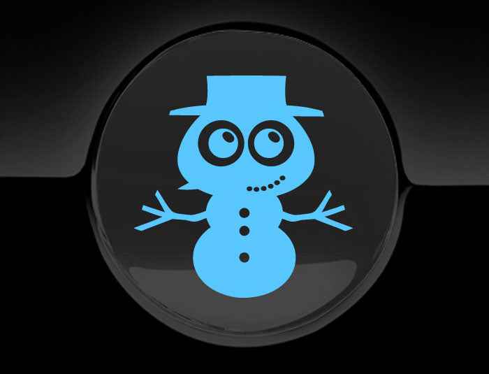 Adorable Snowman Fuel Cap Car Sticker
