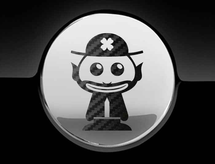 Adorable Leprechaun Fuel Cap Car Sticker