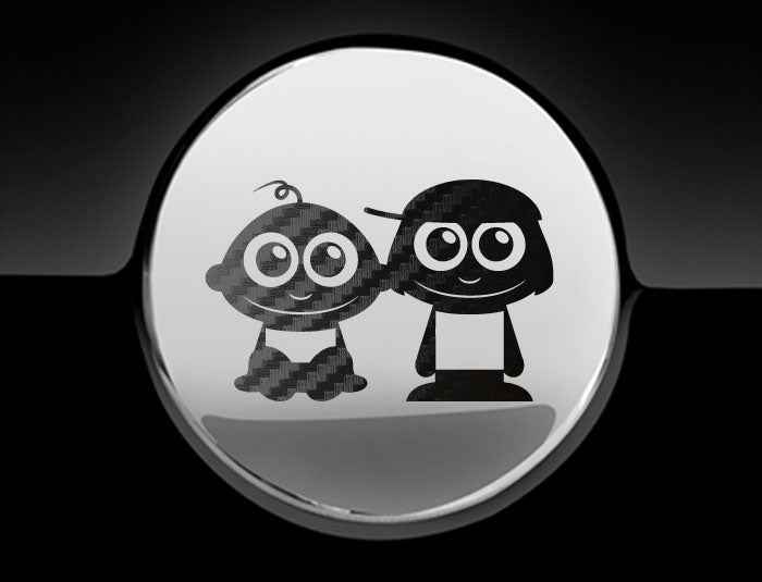 Adorable Children Fuel Cap Car Sticker