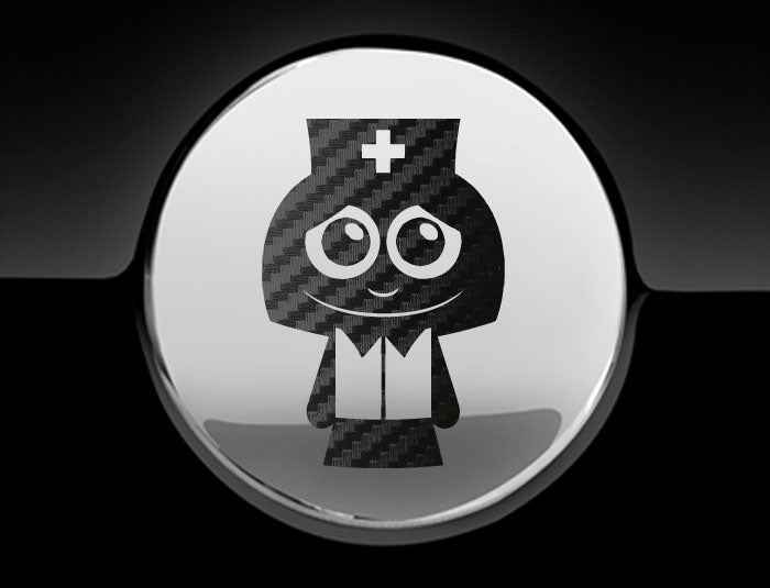 Adorable Nurse Fuel Cap Car Sticker