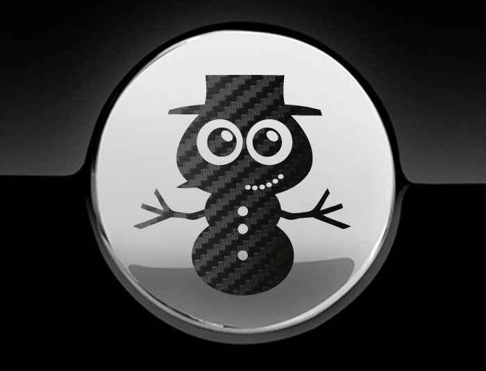 Adorable Snowman Fuel Cap Car Sticker