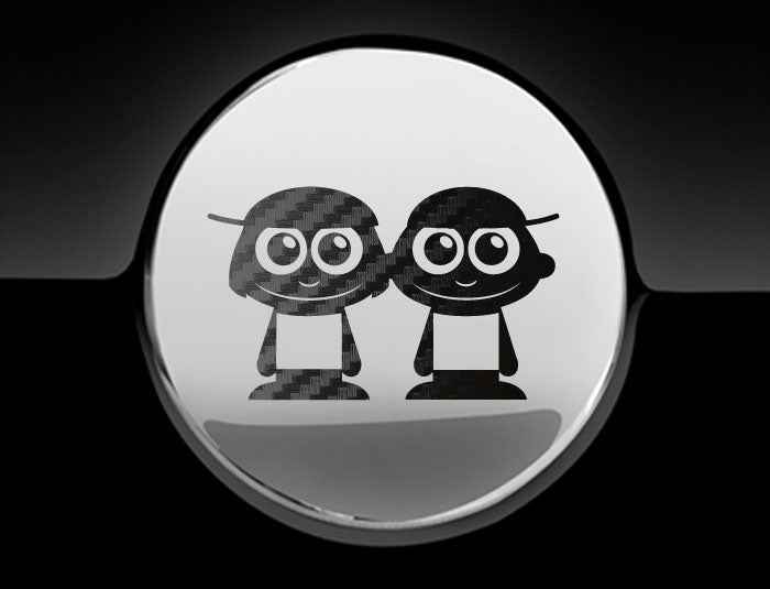 Adorable Boys Fuel Cap Car Sticker