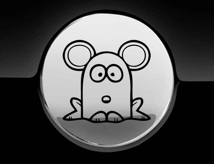 Funny Cartoon MouseFuel Cap Cover Car Sticker