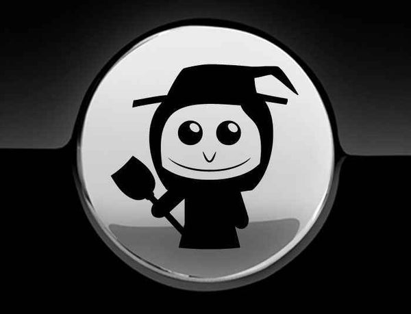 Adorable Witch Fuel Cap Car Sticker