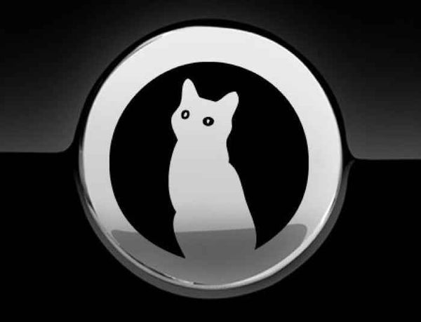Moon Cat Fuel Cap Cover Car Sticker
