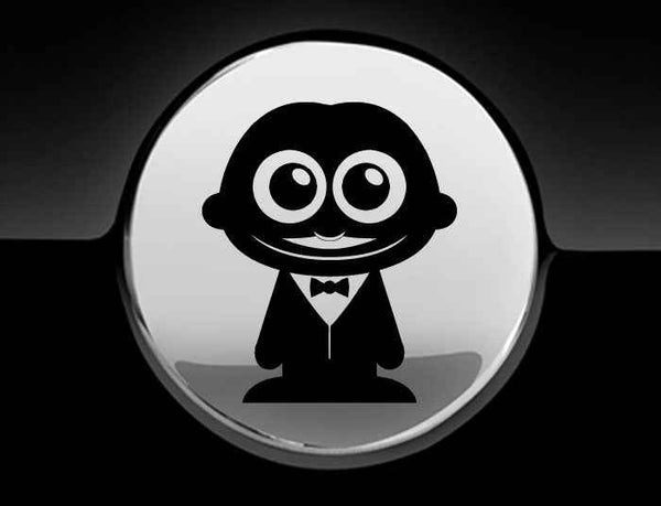 Adorable Waiter Fuel Cap Car Sticker