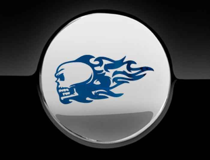Flaming Skull Fuel Cap Cover Car Sticker
