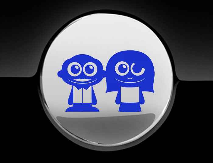 Adorable Parents Fuel Cap Car Sticker