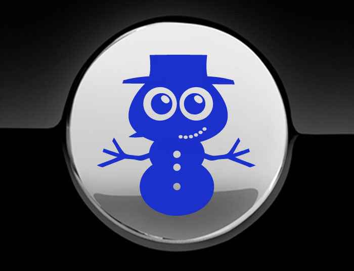 Adorable Snowman Fuel Cap Car Sticker