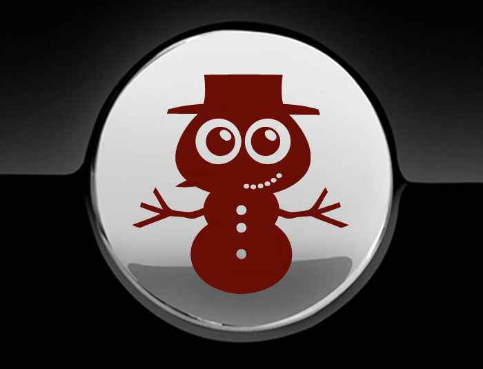 Adorable Snowman Fuel Cap Car Sticker