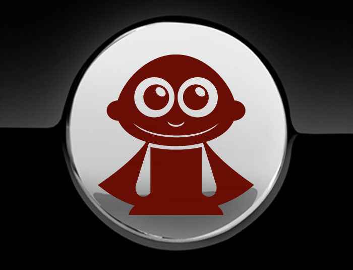 Adorable Superhero Fuel Cap Car Sticker